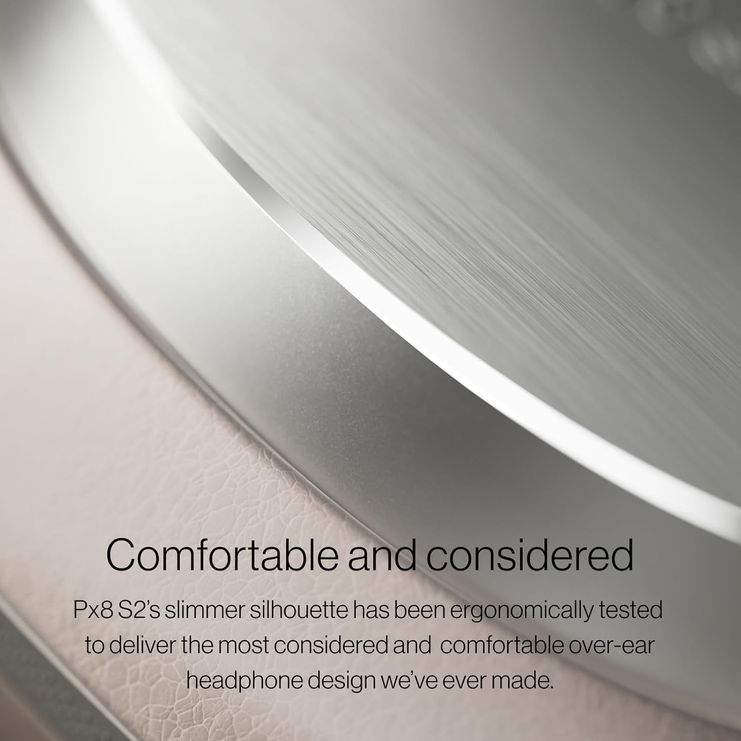 Bowers & Wilkins Px8 S2 Wireless Over-Ear Headphones, Warm Stone, Bluetooth Headphones with Active Noise Cancelling, Hi-Res Audio, 30 Hours of Playtime, USB-C 15-Min Quick Charging