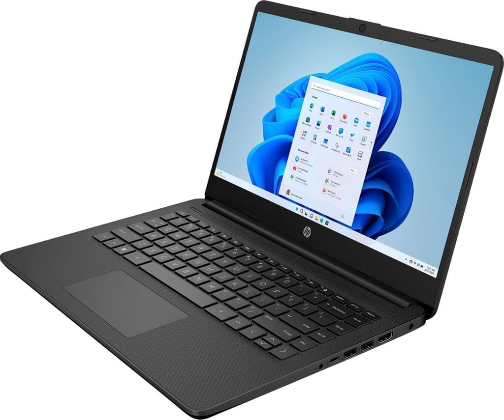 HP Stream 14' HD (1366 x 768) Laptop, Intel Celeron N4120, 4GB Memory, 128GB eMMC, Media Card Slot, WiFi, Bluetooth, Windows 11 Home in S Mode, Jet Black (Renewed)