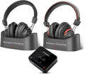 Avantree HT41899 Plus 2 - Dual Bluetooth Wireless Headphones for TV Watching with Transmitter & Charging Docks, aptX Adaptive & Low Latency Support, Compatible with Optical & 3.5mm AUX TVs