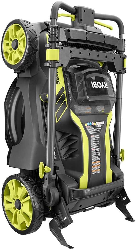 Ryobi. 20' RY40190 40-Volt Brushless Lithium-Ion Cordless Battery Self Propelled Lawn Mower with 5.0 Ah Battery and Charger Included