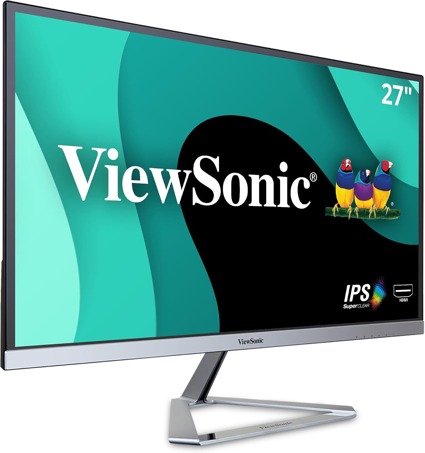 ViewSonic VX2776-SMHD 27 Inch 1080p Monitor, IPS Display with FreeSync and Eye Care Technology for Home and Office Entertainment, Ultra-Thin Bezels, DisplayPort, HDMI, and VGA Inputs