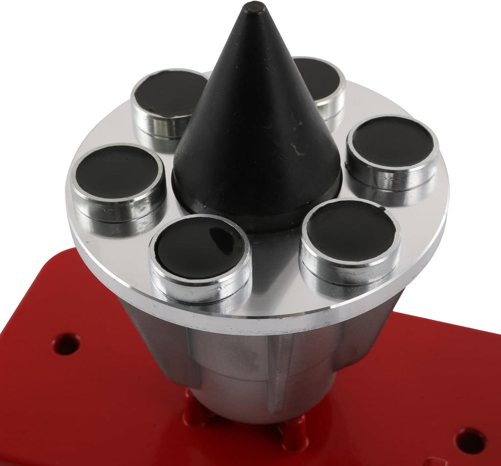 Oregon Precision Blade Balancer, Balances Blades After Sharpening, Universal Metal/Aluminium Design Improves Longevity of Mowers, For All Lawnmower Blades, Husqvarna & More (42-047), black/red