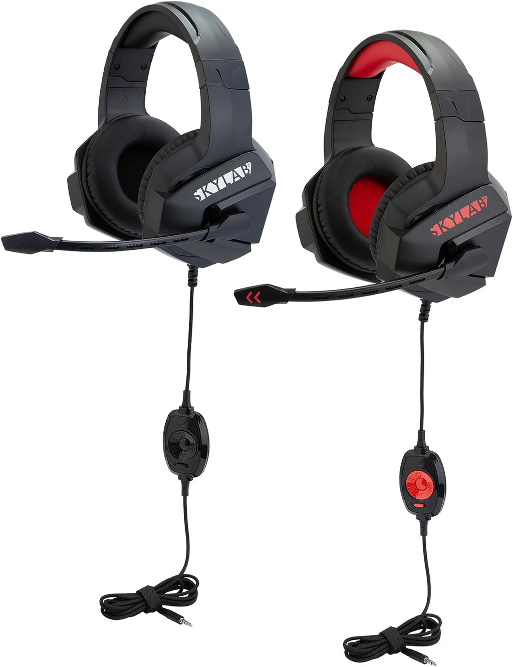 Egghead Skylab Gaming & Multimedia Headset with Inline Volume Control, Mic Mute, 6.5-Foot Braided Cord, Memory Foam Leatherette Cushions, and Omni-Directional Mic, Pack of 10