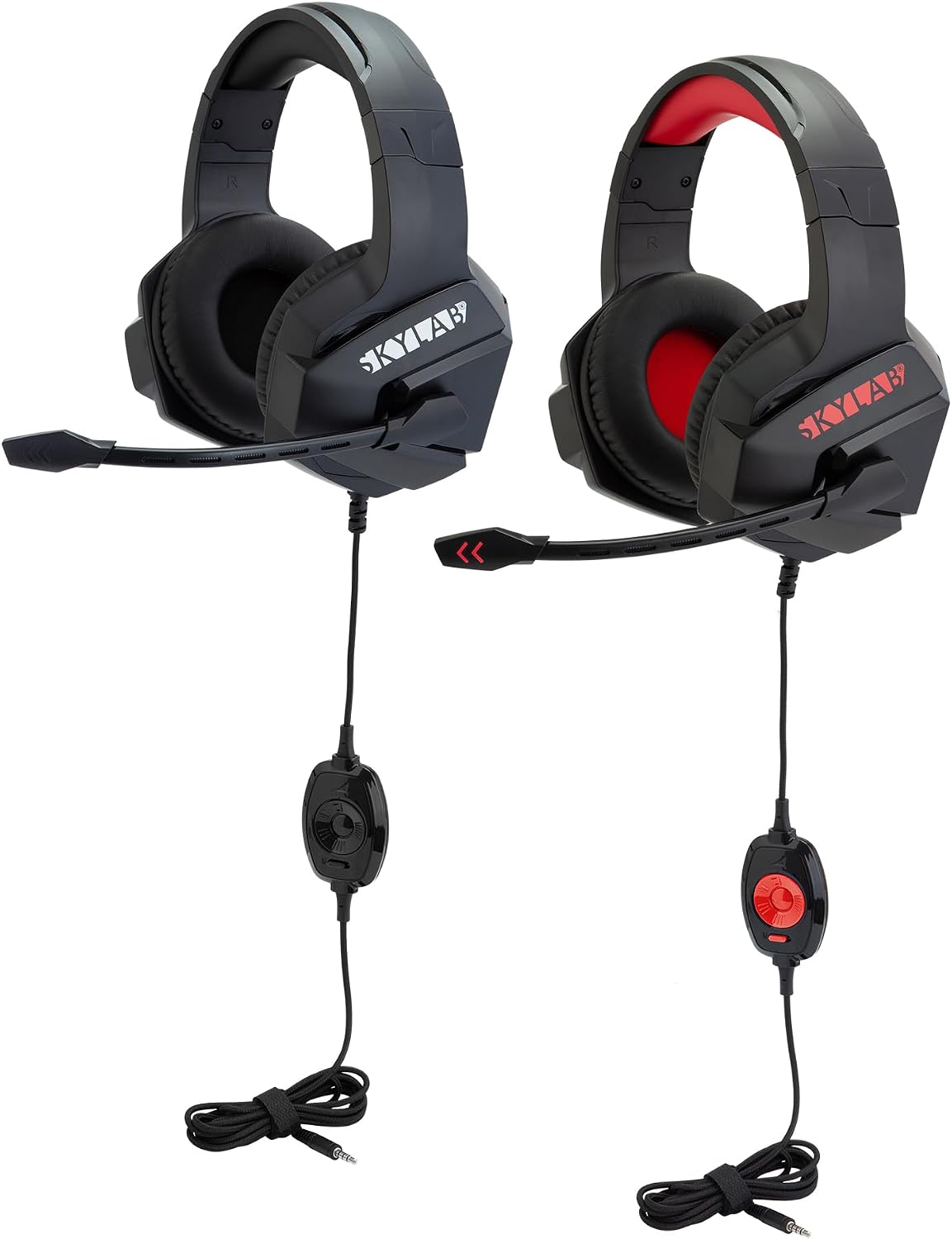 Egghead Skylab Gaming & Multimedia Headset with Inline Volume Control, Mic Mute, 6.5-Foot Braided Cord, Memory Foam Leatherette Cushions, and Omni-Directional Mic, Pack of 10