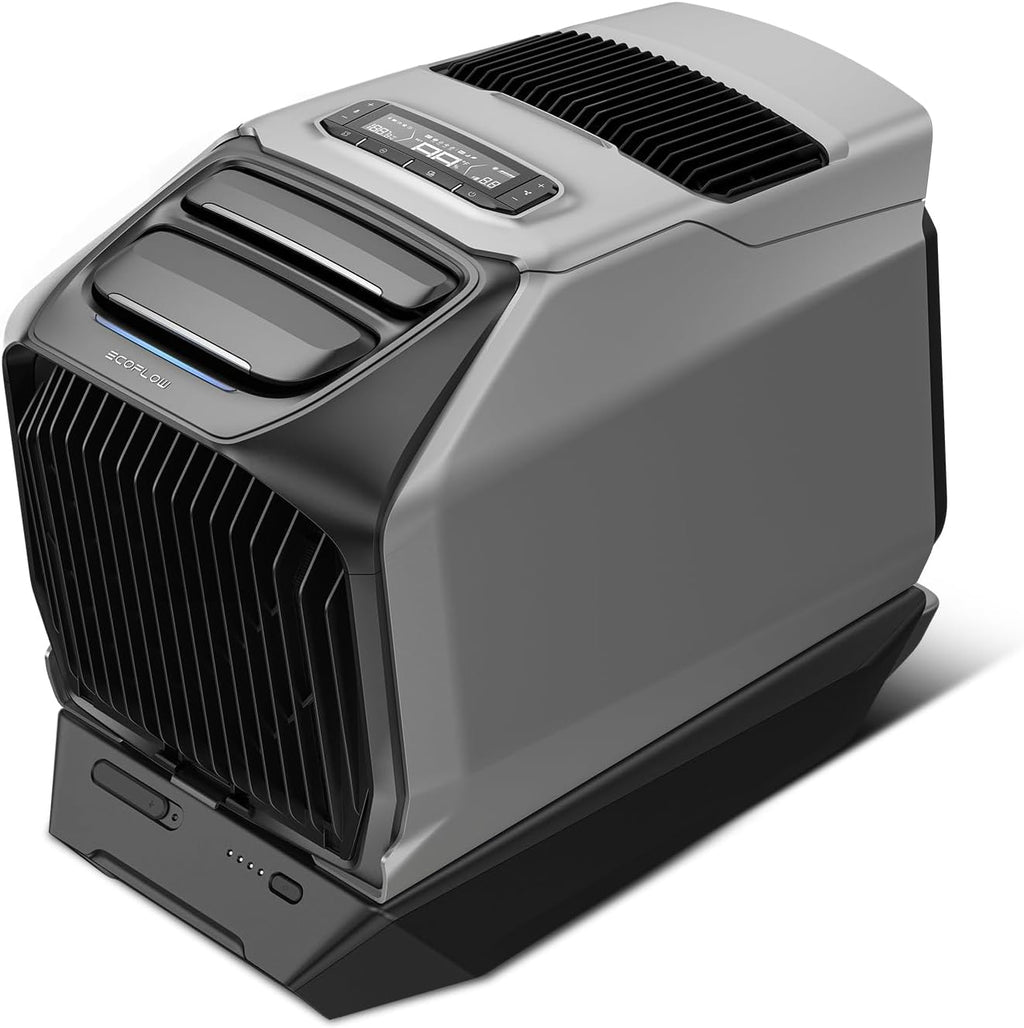 EF ECOFLOW WAVE 3 Portable Air Conditioner with Add-on Battery, 1800W/6100 BTU Cooling and 2000W/6800 BTU Heating, 1000W Fast Charging in 75 mins, 8H Wireless Running, APP Control, for camping, RVs