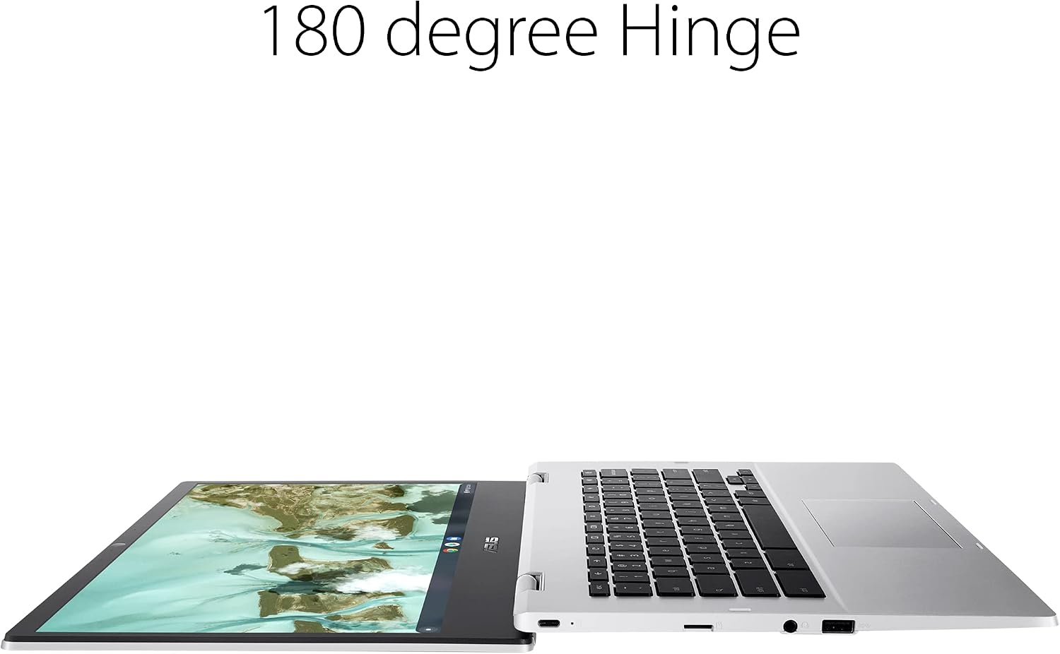 ASUS Chromebook CX1, 14' FHD, Intel® Celeron N4500 Processor, 64GB Storage, 4GB RAM, ChromeOS, Transparent Silver, CX1400CKA-AS44F