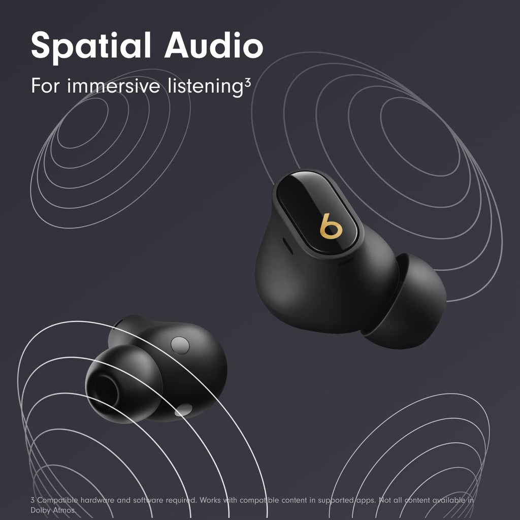 Beats Studio Buds + True Wireless Noise Cancelling Earbuds - Black/Gold (Renewed Premium)