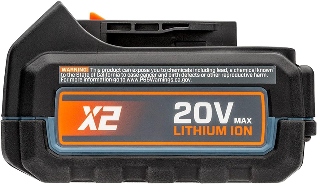 SENIX 20 Volt Max* 5.0 Ah Lithium-ion Battery Only for 20V Lawn Mower,Snow Blower,Snow Shovel, Cordless Leaf Blower, Chainsaw,Power Tools, Fade-Free, Battery Indicator Lights, 2 Pcs