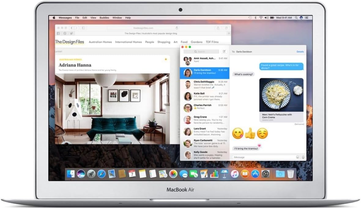 Apple Mid 2017 MacBook Air with 1.8GHz Intel Core i5, 13-inch, 8GB RAM, 256GB SSD, Silver (Renewed)