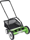 16-Inch 5-Blade Cordless Manual Reel Lawn Mower, Adjustable Cutting Height Manual Reel Mower with Removable Grass Collection Basket, 4 Wheels