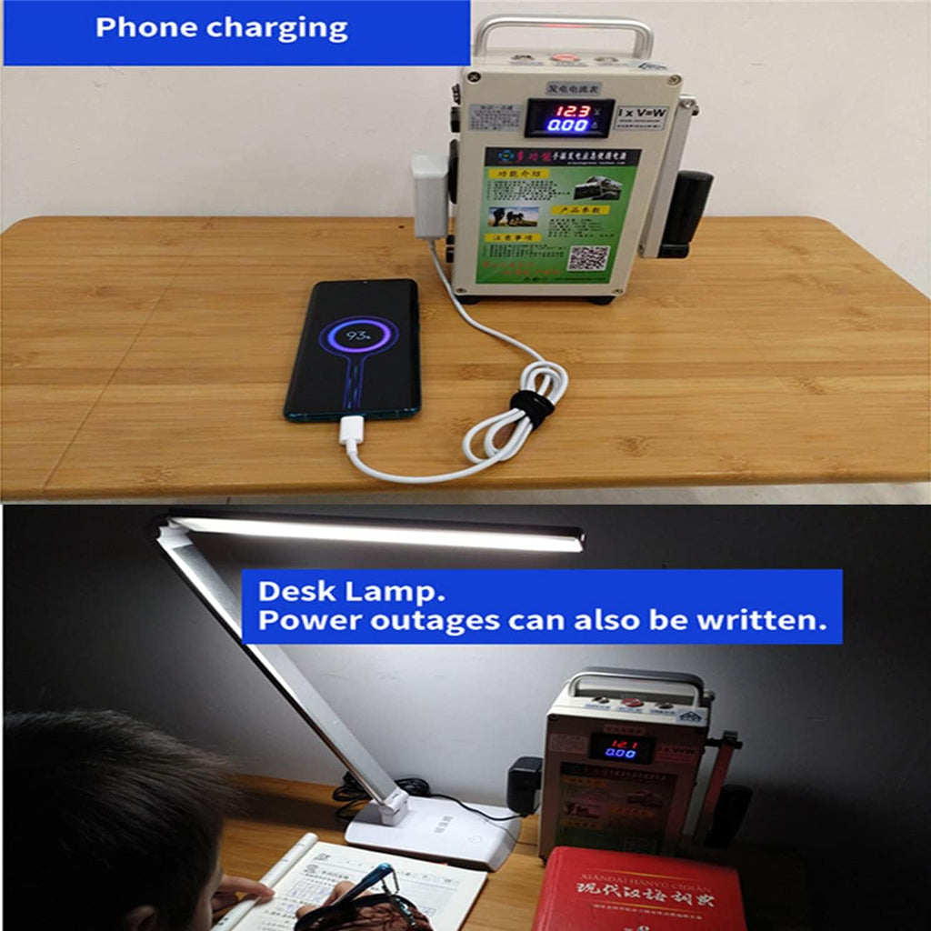 150W Outdoor Emergency Generator, Portable Hand Crank Generator,110v /220v DC12V USB 5V Small Power Supply,for Emergency,Camping,Sudden Power Outages,150W-110V