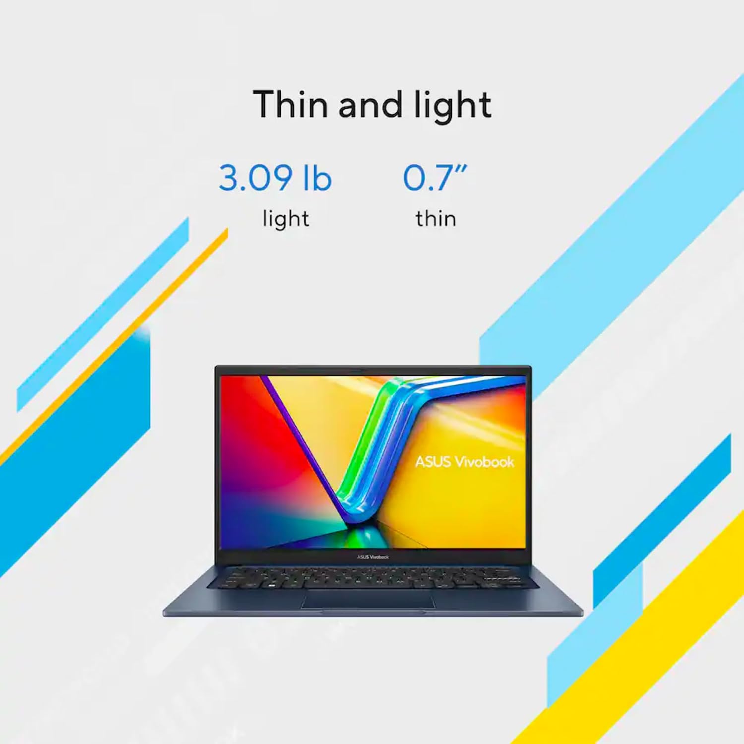 ASUS Vivobook with Office 365 for the Web - Intel 6-Core - 8GB RAM - 128GB SSD | Full HD Display, Chiclet Keyboard with NumberPad, Intel i3-1315U Processor, Win11 W/o Mouse | Power Your Work and Fun