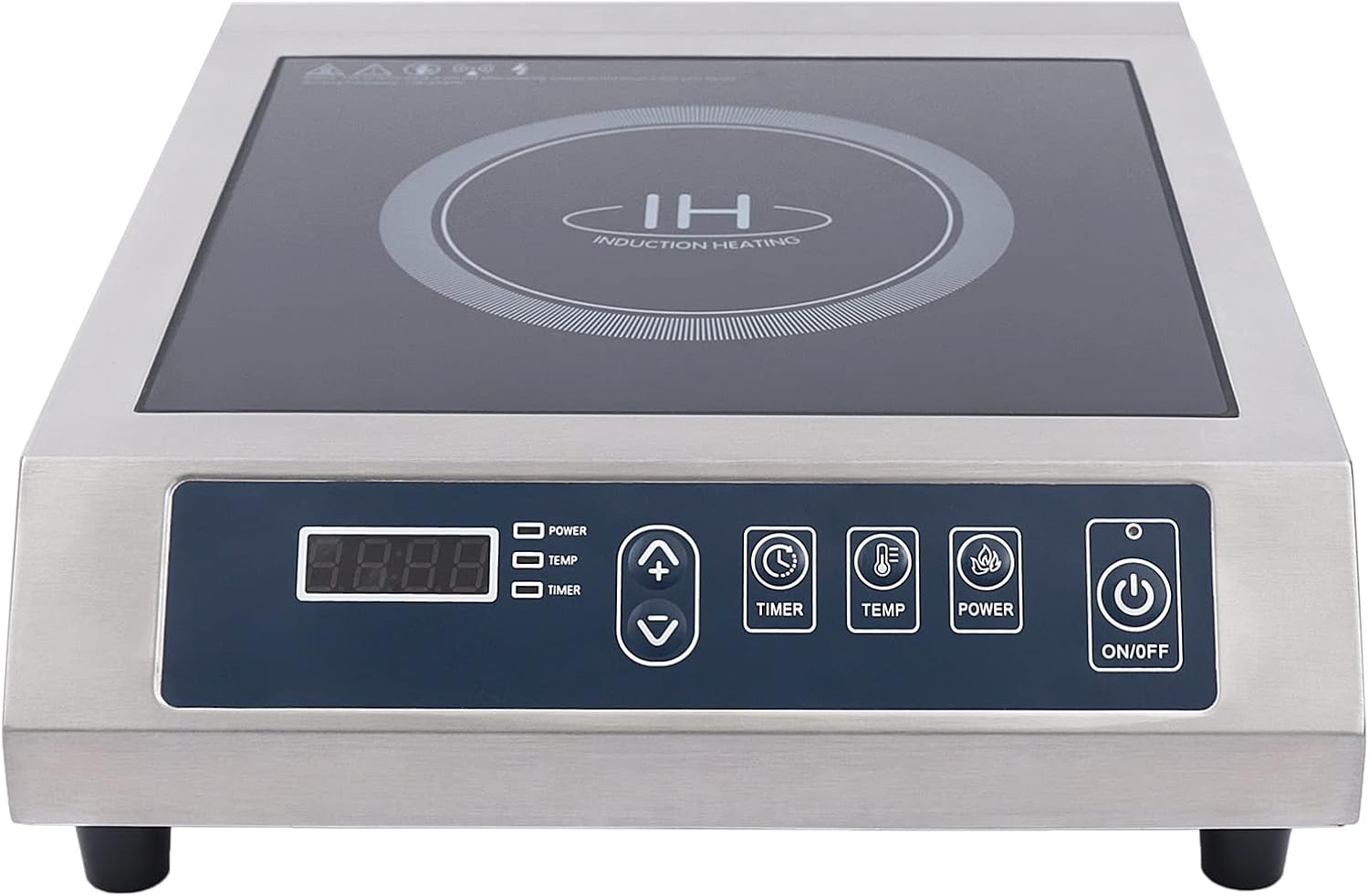 Induction Cooktop 3500W Electric Countertop Burner Hot Plate Sensor Touch Stove Electric Stove Top Portable Induction Cooktop Cooker Smooth Surface with Timer Temperature Control