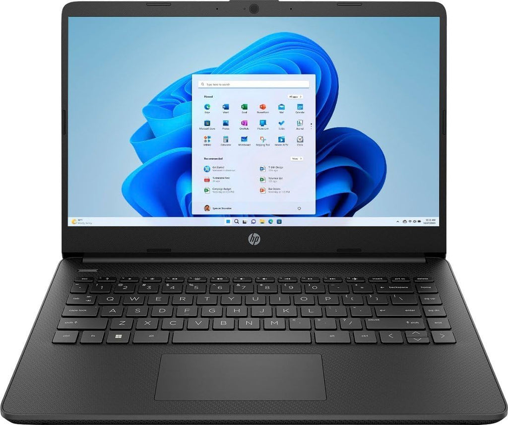 HP Stream 14' HD (1366 x 768) Laptop, Intel Celeron N4120, 4GB Memory, 128GB eMMC, Media Card Slot, WiFi, Bluetooth, Windows 11 Home in S Mode, Jet Black (Renewed)