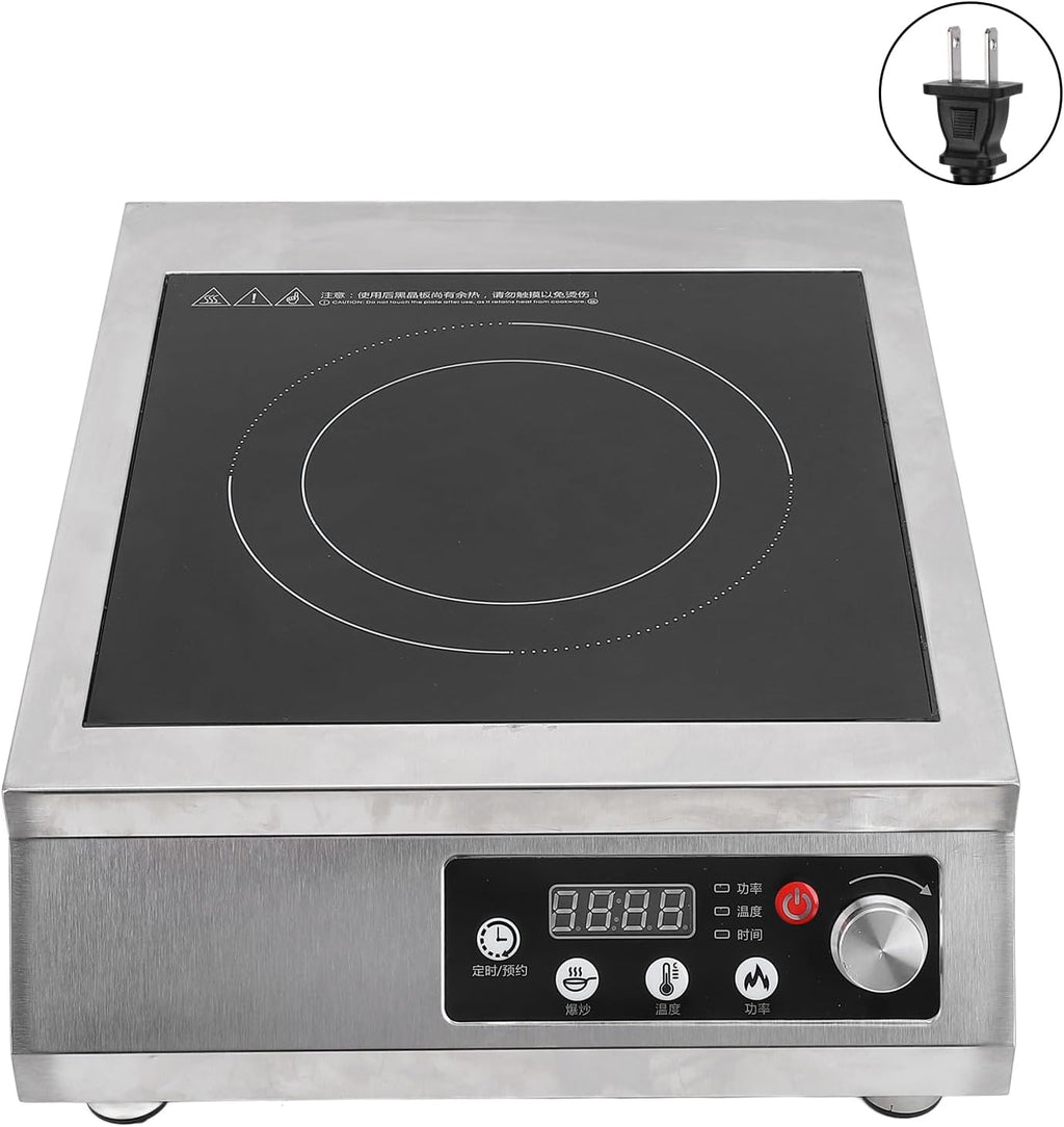 Portable Induction Cooktop,3500W Countertop Burner Induction Hot Plate Induction Cooker Electric Cooking Cooktop with Angle Control Panel for Kitchen Cooking (01)