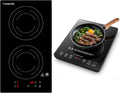 AMZCHEF Electric Induction Cooktop 2 Burners & AMZCHEF Portable Induction Cooktop