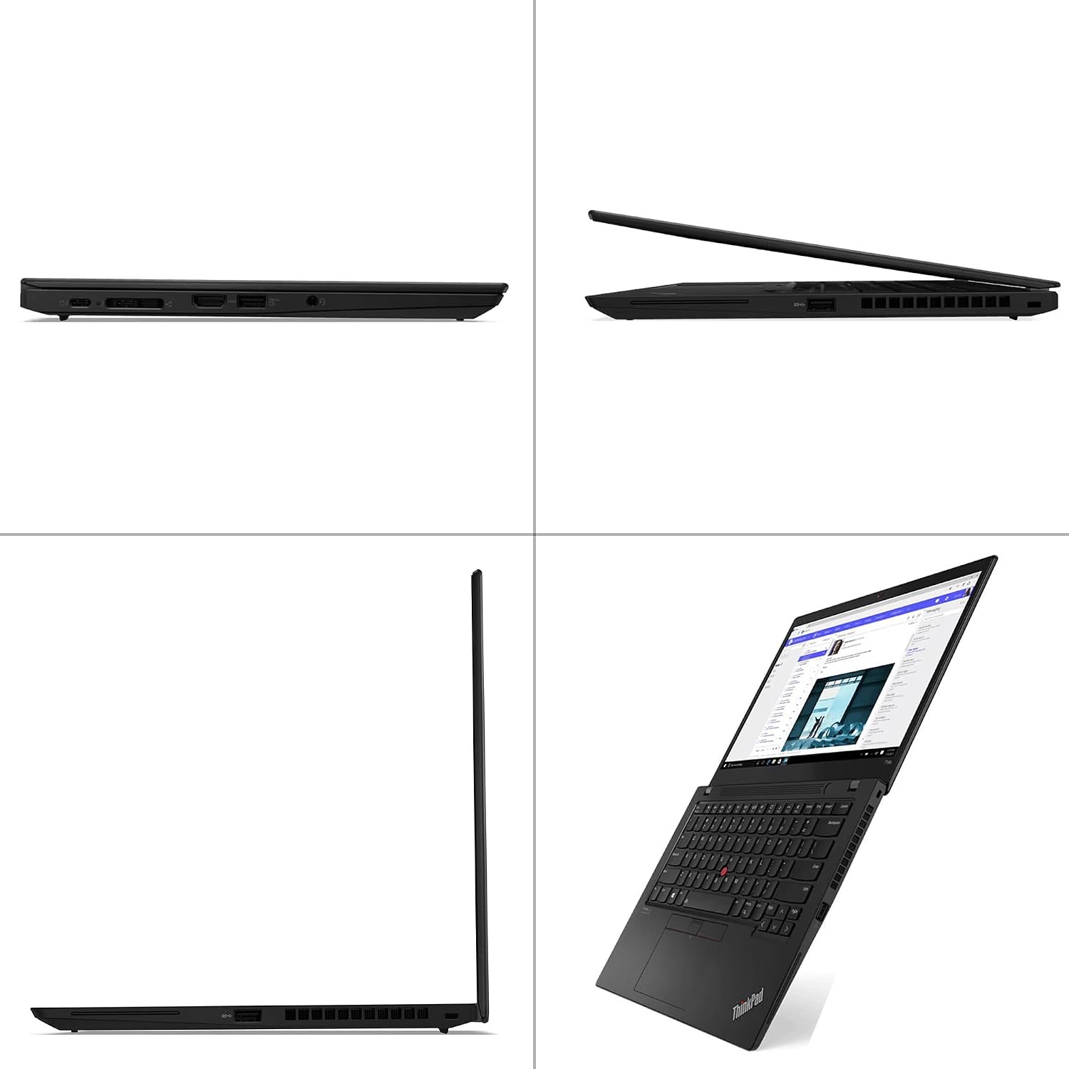 Lenovo ThinkPad T14S Gen 2, Intel Core i7-1185G7, 14 Inch Full HD Display, 16GB RAM, 256GB SSD, Thunderbolt 4, Backlit Keyboard, Windows 11 Pro (Renewed), Villi black