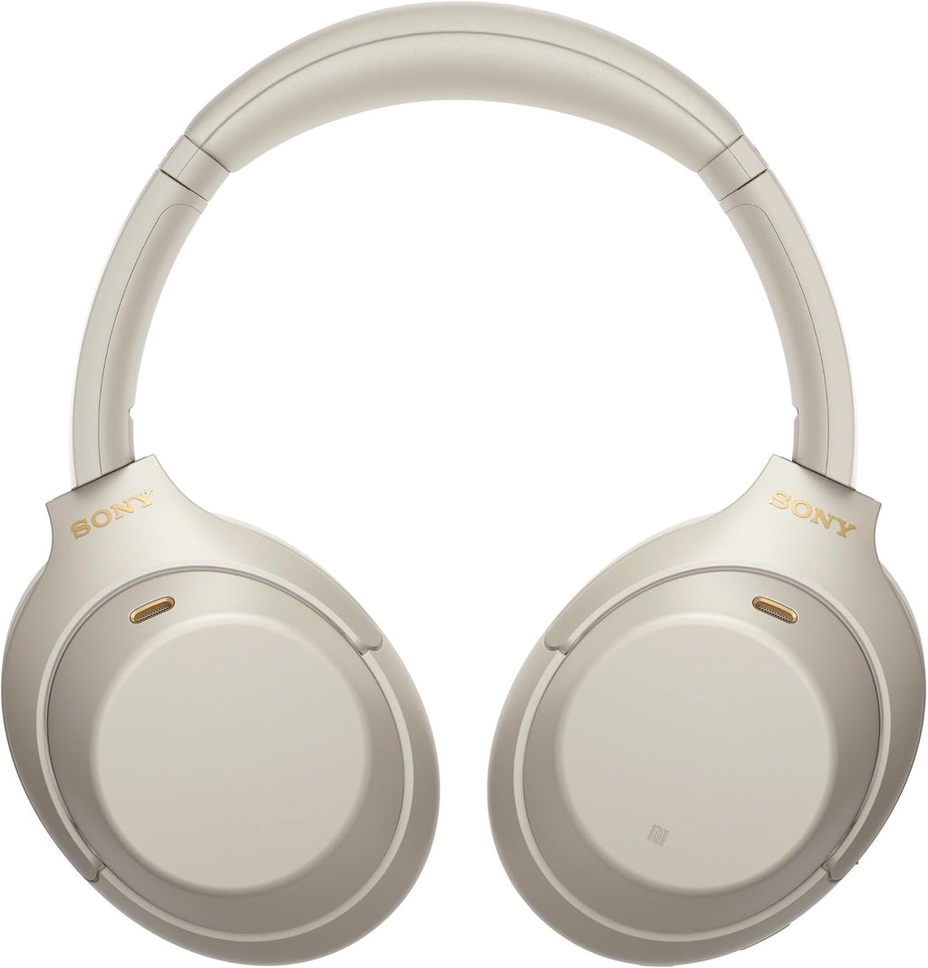 Sony WH-1000XM4 Wireless Industry Leading Noise Canceling Overhead Headphones with Mic for Phone-Call and Alexa Voice Control, Silver (Renewed)
