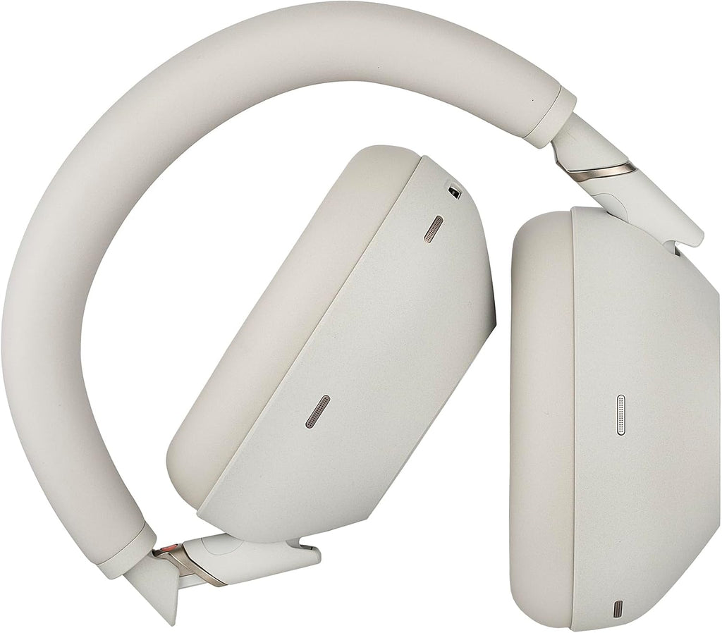 Sony WH-1000XM6 Wireless Noise Canceling Headphones (Silver) Foldable Over-Ear Bluetooth Headset | Hi-Res Audio, 30-Hour Battery, LDAC, Multipoint with USB Wall Adapter and Microfiber Cleaning Cloth