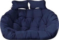Double Egg Chair Cushion, 2 Seater Egg Chair Swing Cushion Outdoor, Washable and Waterproof Hanging Egg Chair Cushions Replacement, Large Single Chair Pads Nest Shaped Seat Cushions(A)