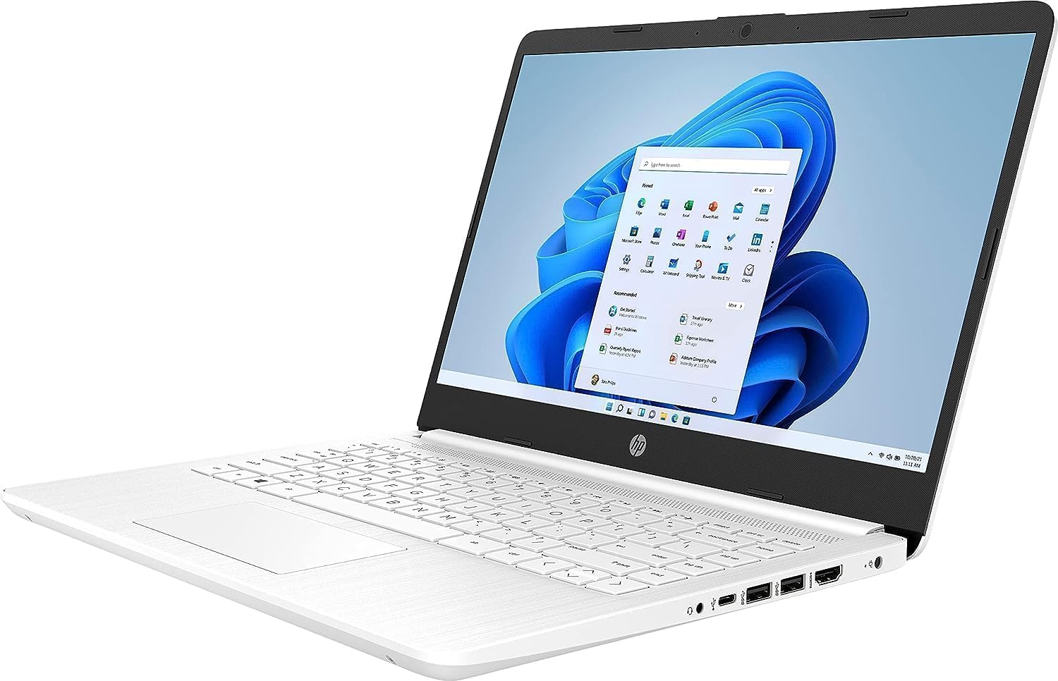 HP 14' Ultral Light Laptop for Students and Business, Intel Quad-Core N4120, 16GB RAM, 192GB Storage(64GB eMMC+128GB Ghost Manta SD), 1 Year Office 365, Webcam, HDMI, WiFi, USB-A&C, Win 11 S