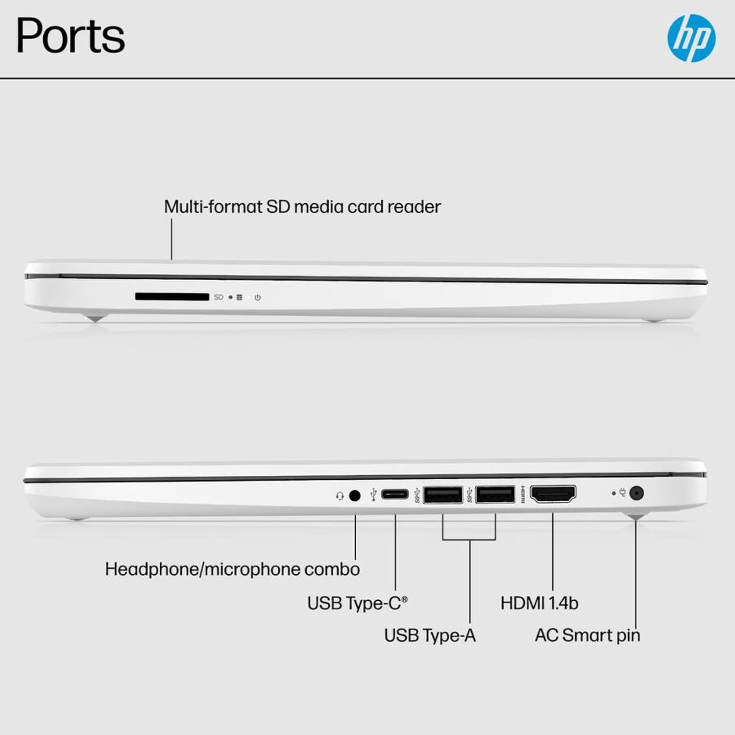HP Home and Student Essential Laptop with Microsoft 365-8GB RAM - Intel Inside | Anti-Glare Display, 64GB SSD, Fast Charge and 12hrs Battery, high Performance, no Mouse