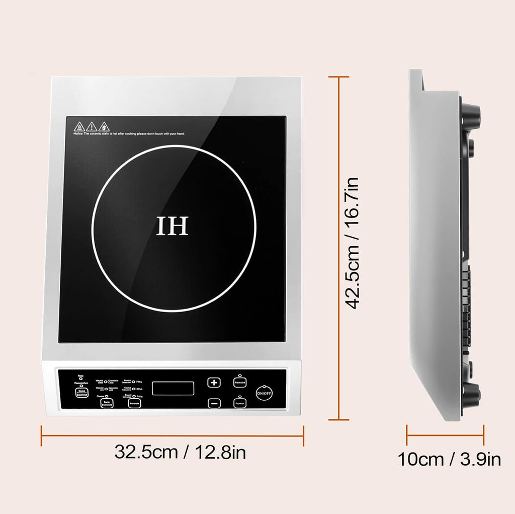 Portable Induction Cooktop, 3500W Countertop Burner, 8 heat settings Heat Settings & Stainless Steel Housing, 24H Appointment Scheduling