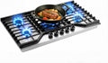 36 Inch Built-in Gas Cooktop 5 Italy SABAF Sealed Burners 40400 BTU Stainless Steel NG/LPG Convertible Cast Iron Grates ETL Certified