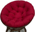 Hanging Basket Cushion，Papasan Cushion Cover, Tufted Outdoor Durable Waterproof Hanging Chair Cushions,Round Leisure Papasan Seat(Size:140 * 140cm(55.1x55.1inch),Color:Purplish red)