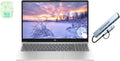 HP 15.6' Touchscreen Business Laptop, 16GB RAM 1TB Storage (512GB SSD+512GB Docking Station Set), 6-Cores Intel Core i3, Windows 11, PLUSERA Earphones, Silver