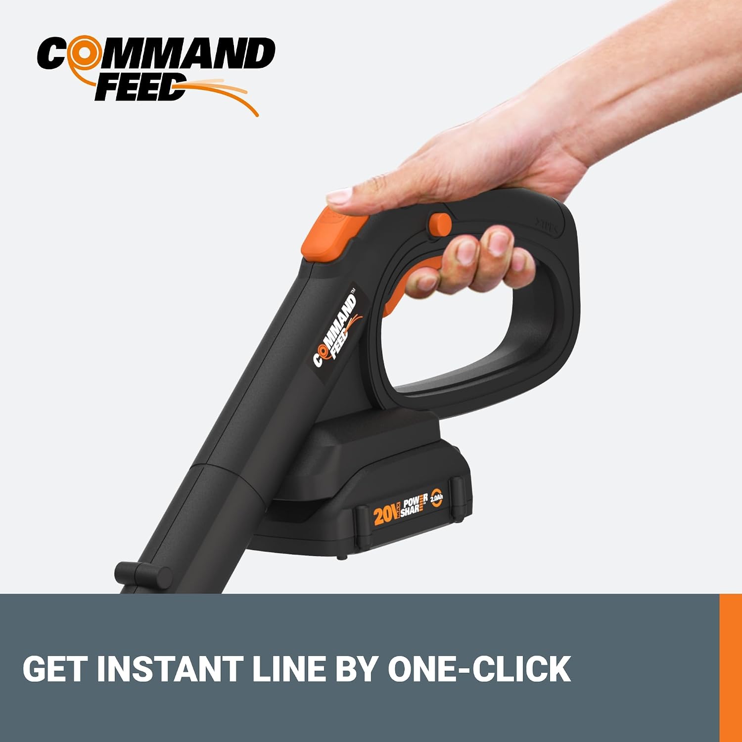 WORX 20V 12'' Cordless String Trimmer & 360 CFM Leaf Blower Combo, 2 Batteries & Charger Included, WG930.2