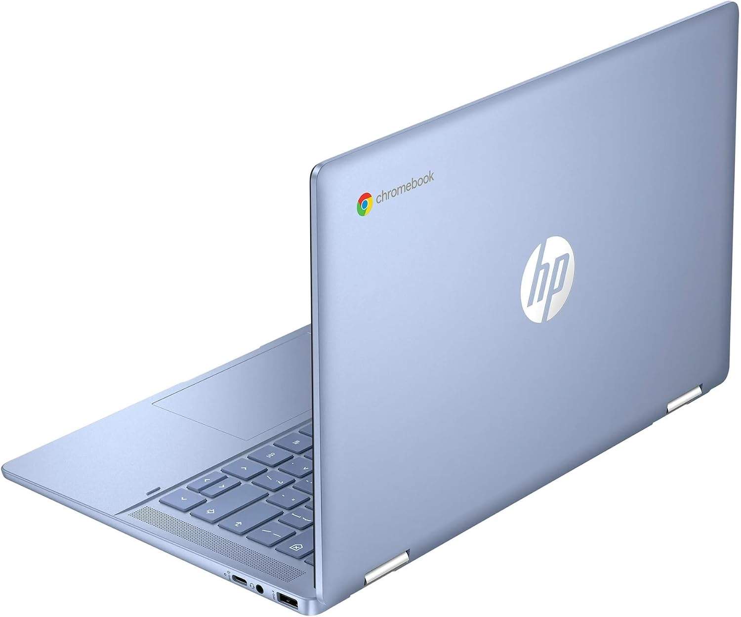 HP Convertible 2-in-1 Chromebook in Blue 14' Touch FHD Intel 4-Core up to 3.40GHz 4GB Ram 64GB Storage 4K Graphics Super-Fast WiFi Chrome OS (14b - Renewed)