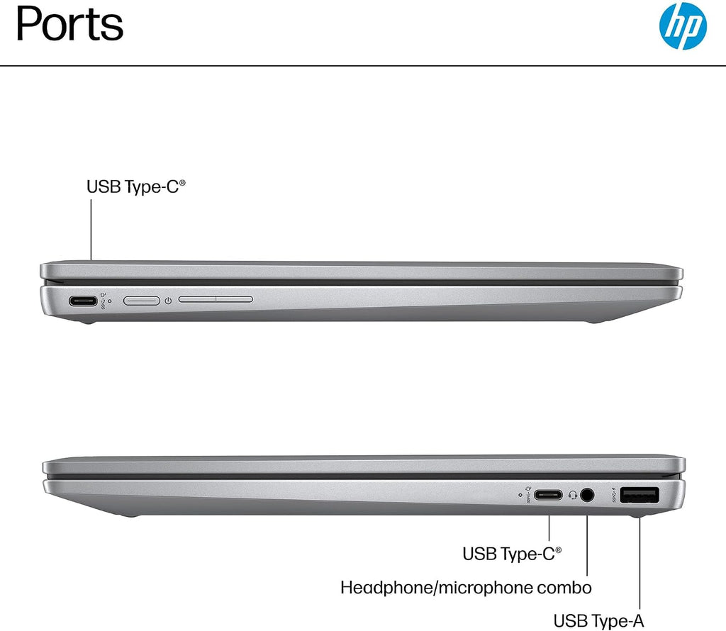 HP Chromebook Plus x360 14b 2 in 1 Laptop (14' FHD Touchscreen, Intel 8-Core i3-N305, 8GB RAM, 256GB UFS, Pen) for Home & Students, Backlit KB, IST Hub, 1080p Webcam, Wi-Fi 6E, Chrome OS w/Google AI