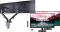 Lenovo ThinkVision 24' FHD IPS Monitor w/ 4ms Response Time, 100 Hz Refresh Rate, VESA Mount (100mm), Flicker Free, HDMI, Black 2 Pack w/DKZ Hub & ErgoFlexy Dual Mount Arm