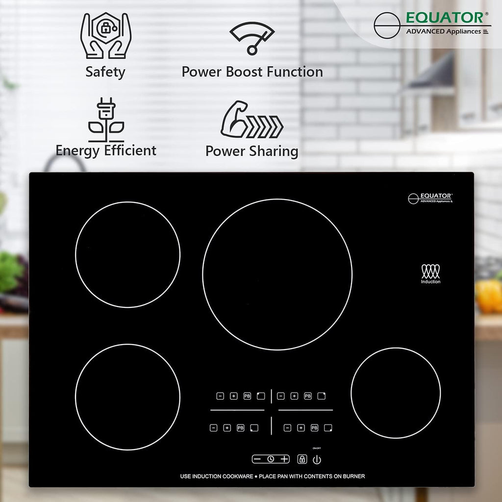 Equator 220V - 30' Built-in Induction Cooktop 4 Burner (Renewed)
