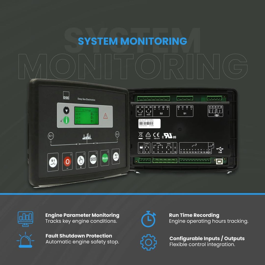 DSE334 Original - Made in UK | Auto Transfer Switch | DSE0334-01 Monitors Voltage/Frequency of AC Supply from 2 Different Sources | 12/24