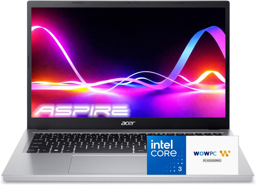 acer Aspire Go 15 Laptop, Next-Gen Intel 8-Core i3 N355 (up to 3.9GHz), 15.6' BluelightShield FHD Display, 8GB DDR5, 256GB Storage, Copilot Key, HDMI, Windows 11, WOWPC USB, w/o Earbuds