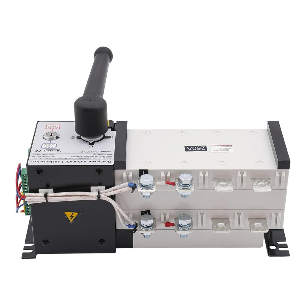 Dual Power Automatic Transfer Switch 4P 250A ATS Dual Power Generator Changeover Switch 110V Mini Electrical Selector Switches