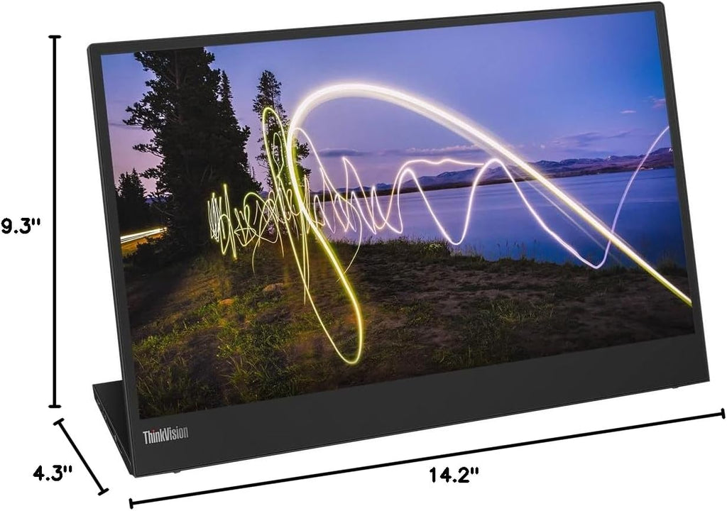 Lenovo ThinkVision M15 15.6' Full HD WLED LCD Monitor - 16:9 - Raven Black