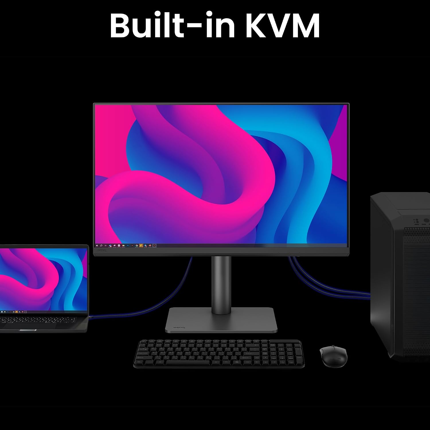 BenQ PD2706QN 27' 2K QHD (2560x1440) Mac-Ready Monitors, IPS, 95% P3, 100% sRGB/Rec.709, Uniformity, 90W USB-C, 100Hz, Factory-Calibrated, Daisy Chain(MST), Anti-Glare Nano Matte, Height Adjustable