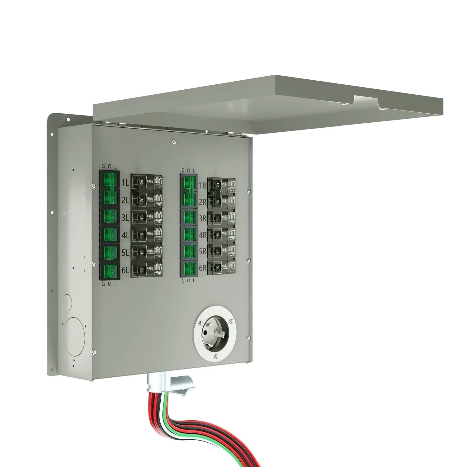Nature's Generator Manual Transfer Switch 12-Circuits 120/240V 50A Non-Automatic UL Power Transfer Kit (Indoor)