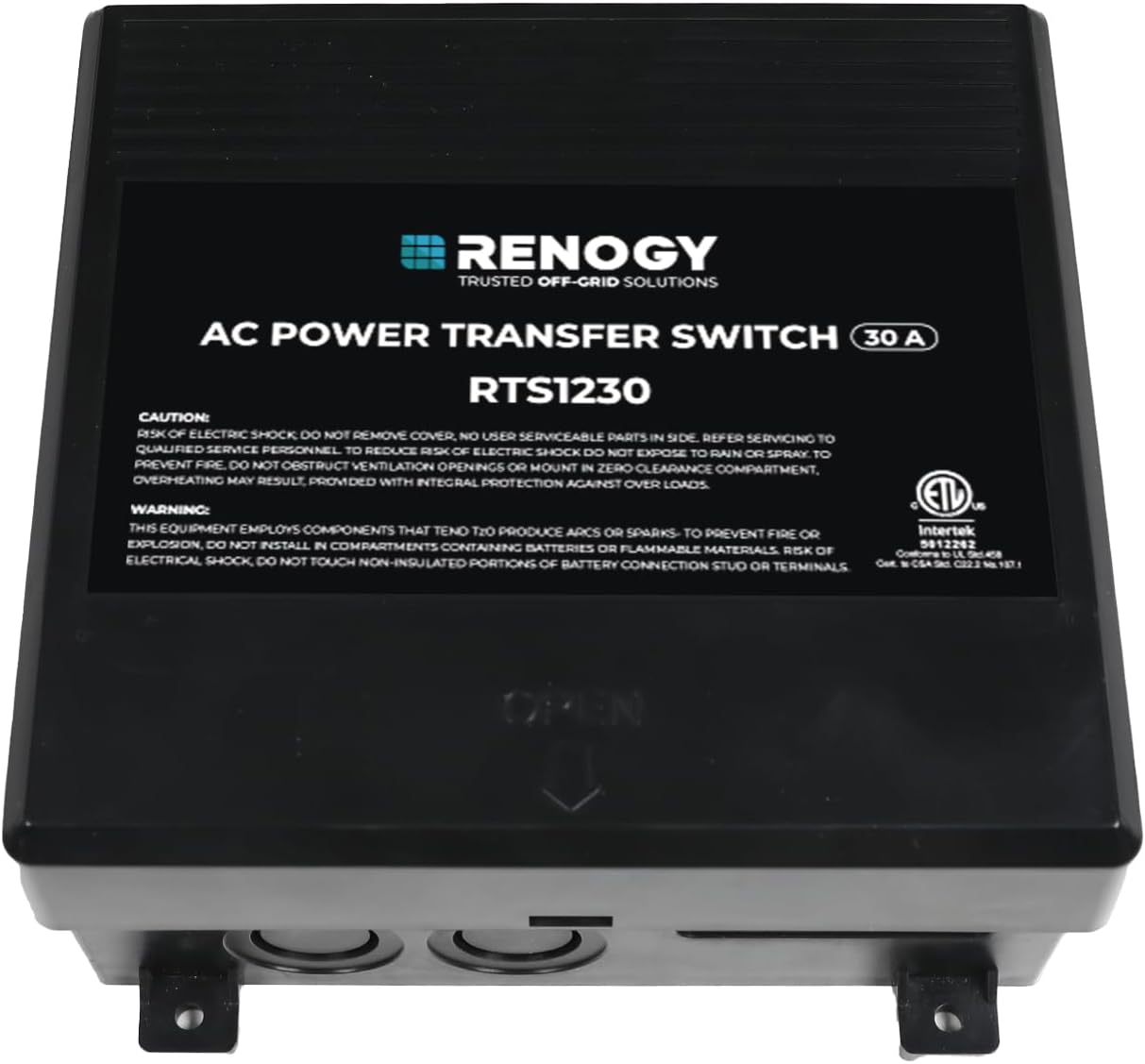 Renogy 30A Automatic Transfer Switch for 12V 1000W / 2000W / 3000W Pure Sine Wave Inverter