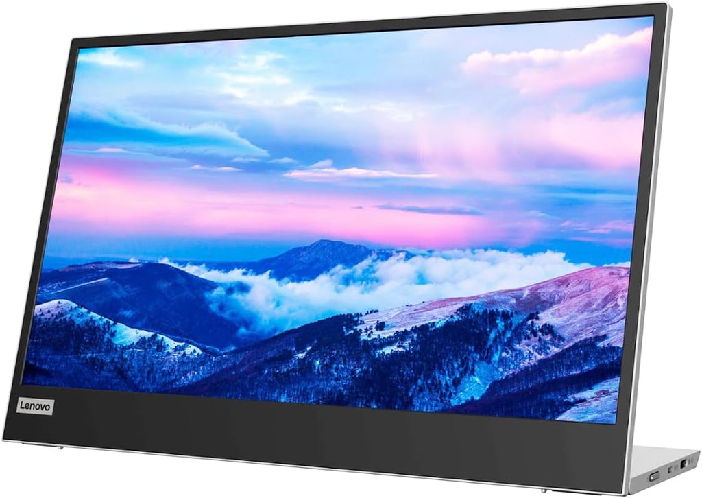 Lenovo L15 Portable Monitor, 15.6' Display, Full HD Resolution, IPS Panel, 250 nits Brightness, 60Hz Refresh Rate, USB-C Ports, Height-Adjustable Stand, Flicker-Free Technology, Grey