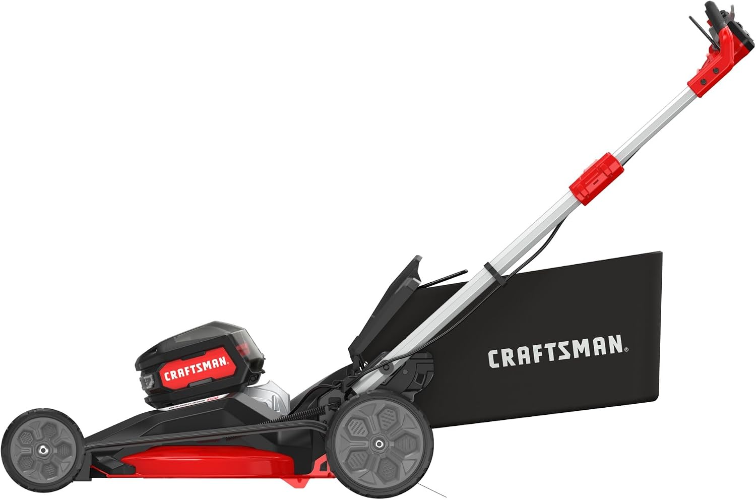 CRAFTSMAN V20 BRUSHLESS RP 21 in Rear Wheel Driver Mower, 2 x 9Ah Batteries and 2 Chargers Included, Up to 70 Min of Runtime, Self-Propelled, LED Headlights, Dual Blades (CMCMWSP320X2)