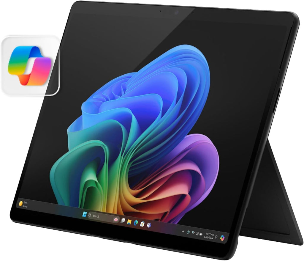 Microsoft Surface Pro 2-in-1 Laptop/Tablet (2024), Windows 11 Copilot+ PC, 13' Touchscreen OLED Display, Snapdragon X Elite (12 Core), 16GB RAM, 1TB Storage, Black