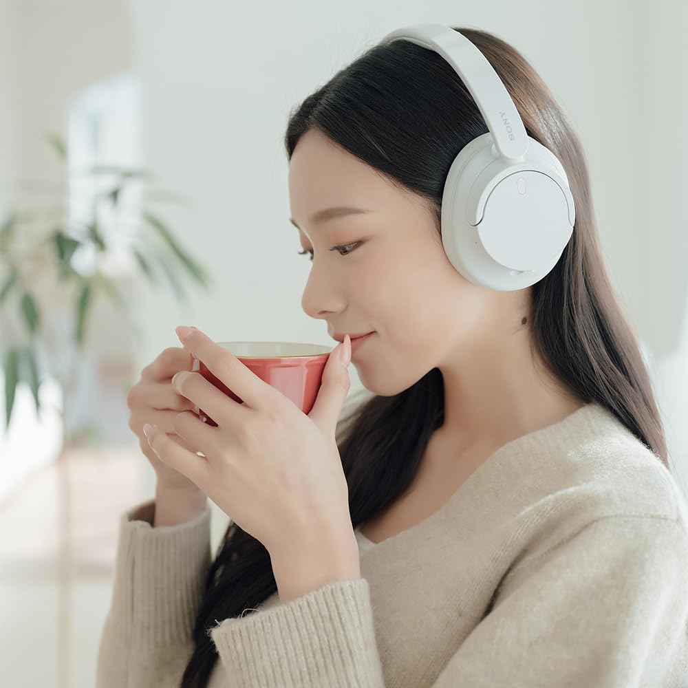Sony WH-CH720NW Noise Canceling Wireless Bluetooth Headphones - Built-in Microphone - up to 35 Hours Battery Life and Quick Charge - Matte White