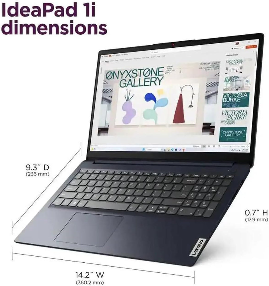 Lenovo Ideapad 1i 15.6' Full HD Touchscreen Laptop |Intel Core i5-1334U|Intel Iris Xe Graphics|WiFi|Blue|Copilot| 16GB RAM | 512GB SSD |Windows 11 Home |Bundle with Mouse Pad