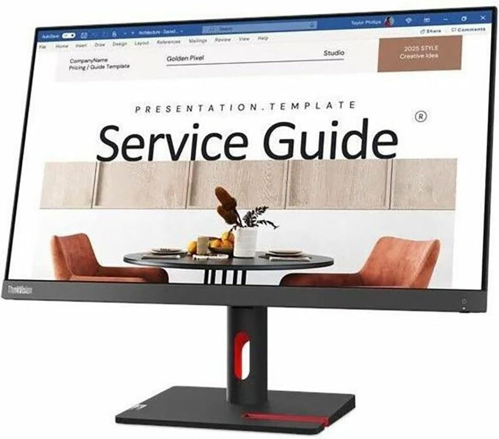 Lenovo ThinkVision S24i-30 24' Class Full HD LED Monitor - 16:9 - Raven Black