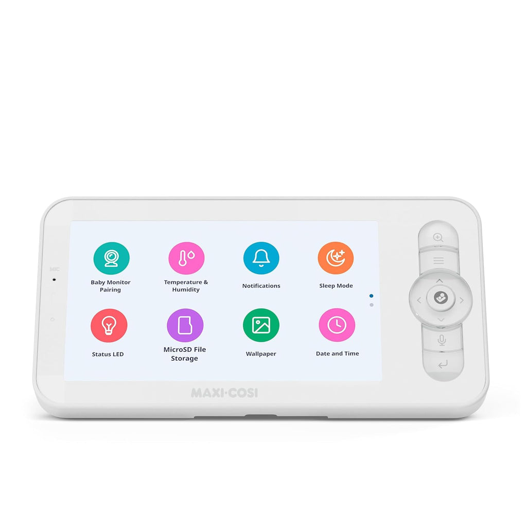 Maxi-Cosi See Pro 360 Baby Monitor with CryAssist™ AI Cry Translation, 2K HD camera with PTZ, Secure Non Wi-Fi 5 inch parent unit, 10 hour battery, Soothing Lullabies, 2-way audio