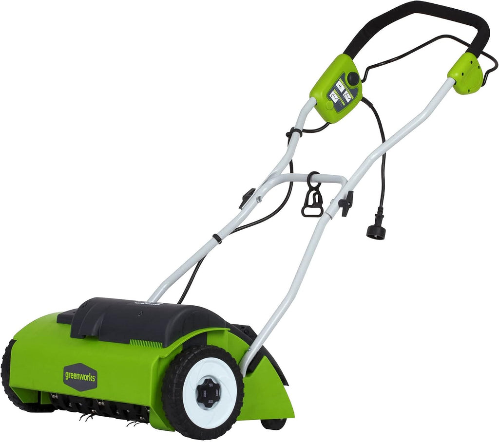 Greenworks 10 Amp 14' Corded Electric Dethatcher (Stainless Steel Tines)
